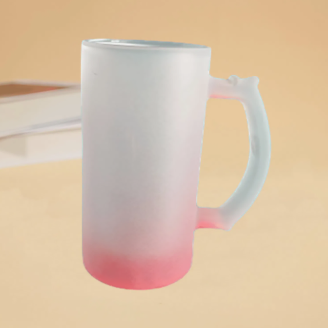 25.5 Oz Transparent Frosted Glass Beer Mug