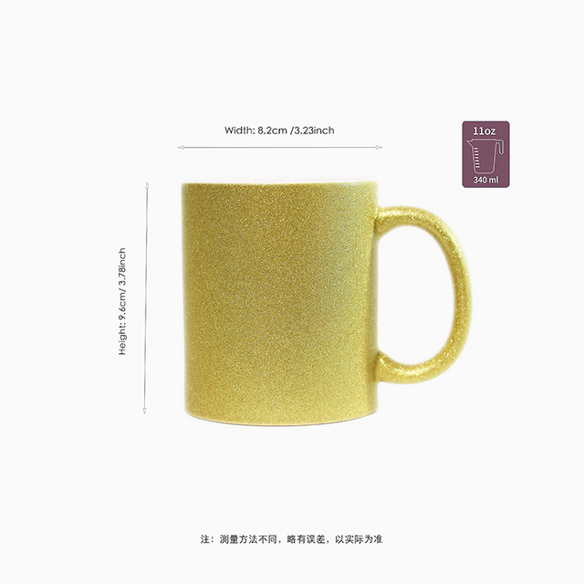 Light yellow custom printed ceramic mug