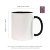 Colorful Handle Ceramic Coffee Cup - Sublimation Blank With Colorful Inner Cup - Featuring Customizable Logo Patterns And Fun