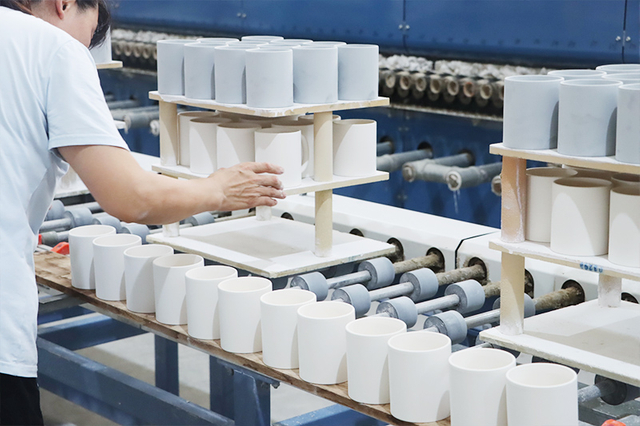Automated ceramic mug production line system