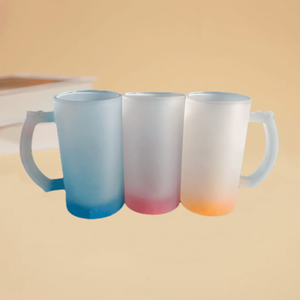 25.5 Oz Transparent Frosted Glass Beer Mug