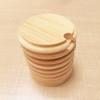 Wooden Lid & Ceramic Spoon